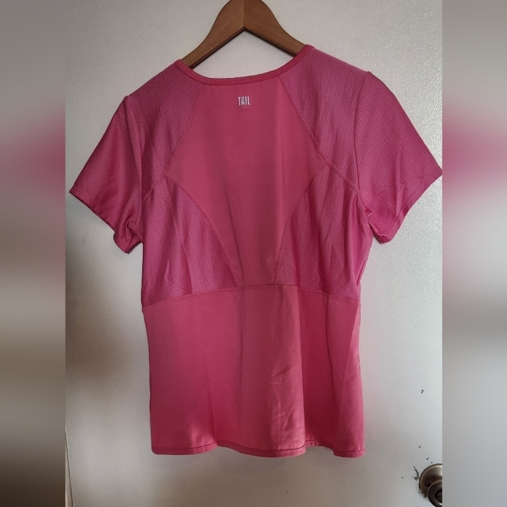 Tail Women's Short Sleeve Pink Workout Top - Picture 4 of 4